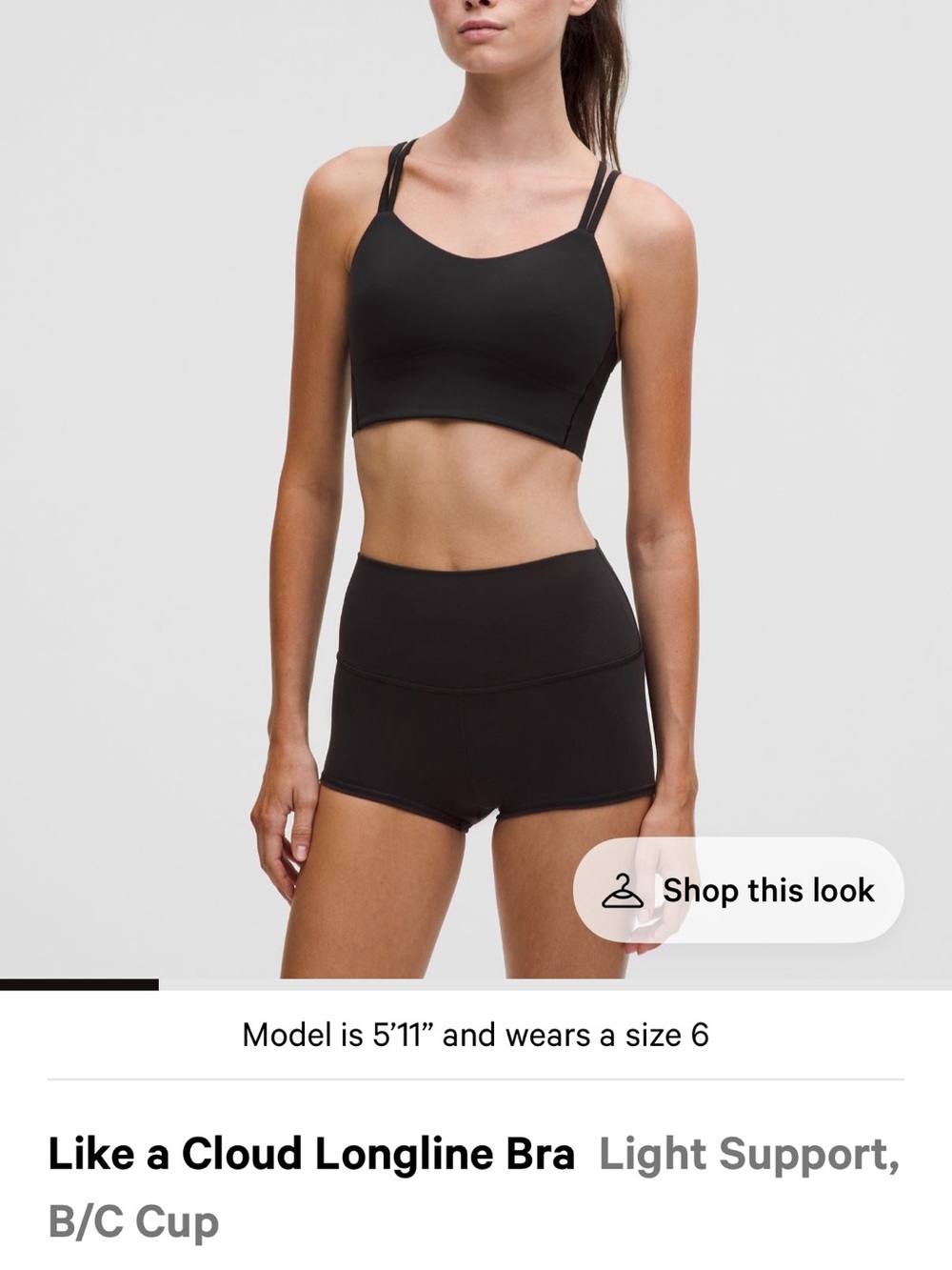 lululemon athletica Double-Strap Longline Sports Bra - Black